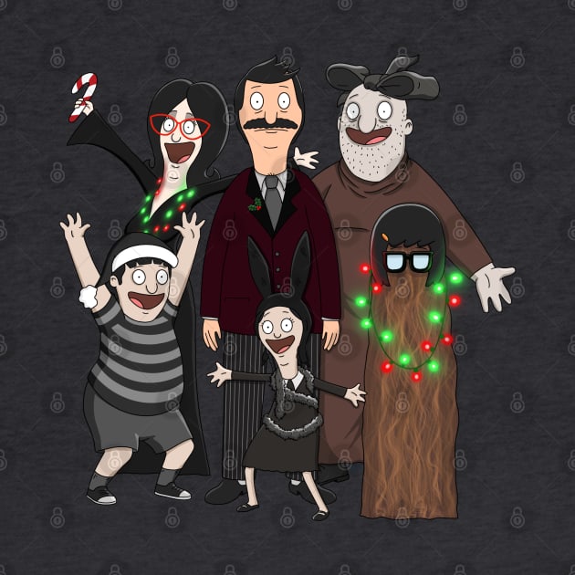 Christmas Burgers Addams Family by Tommymull Art 